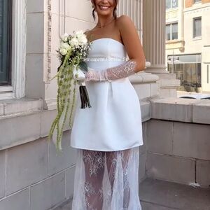 Princess Polly Cream Strapless Dress